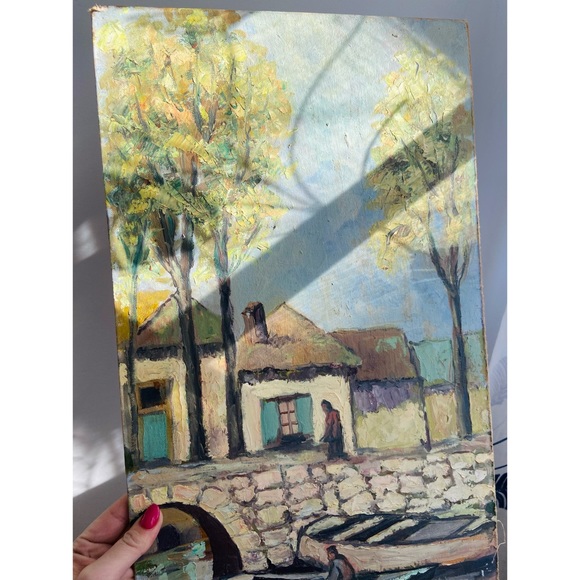 Beautiful vintage signed oil painting - Picture 5 of 6